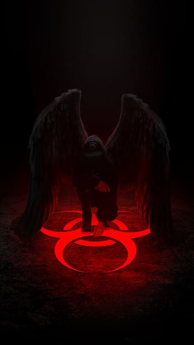 angle,wings,dark,sign,radiation,glow