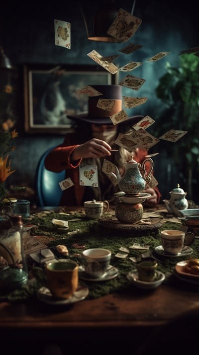 man,cards,hat,cups,service,art