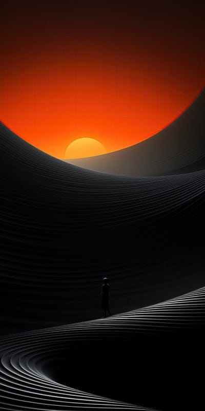 hills,silhouette,mountains,sun,art