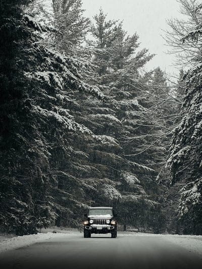 jeep wrangler, jeep, car, suv, black, snow, road, mobile wallpaper, android wallpaper, iPhone wallpaper, phone wallpaper