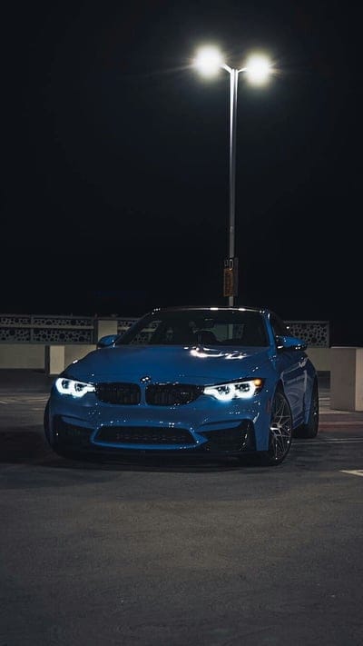 BMW M4, blue, car, coupe, f82, facelift, m power, night, vehicle, mobile wallpaper, android wallpaper, iPhone wallpaper, phone wallpaper