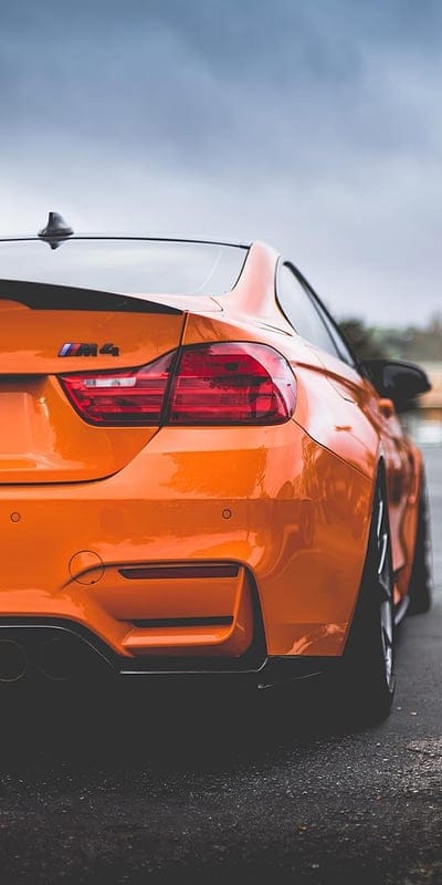 BMW M4, auto, car, coupe, f82, orange, vehicle, mobile wallpaper, android wallpaper, iPhone wallpaper, phone wallpaper