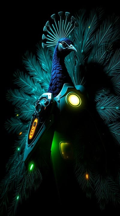 Dark,Peacock,Beautiful,Futuristic,Sci Fi,Future,Bird,Robotic,Cool,8k wallpapers,4k wallpapers,hd backgrounds,hq wallpapers,Sci Fi Wallpapers,Animal Wallpaper,Hd Wallpapers
