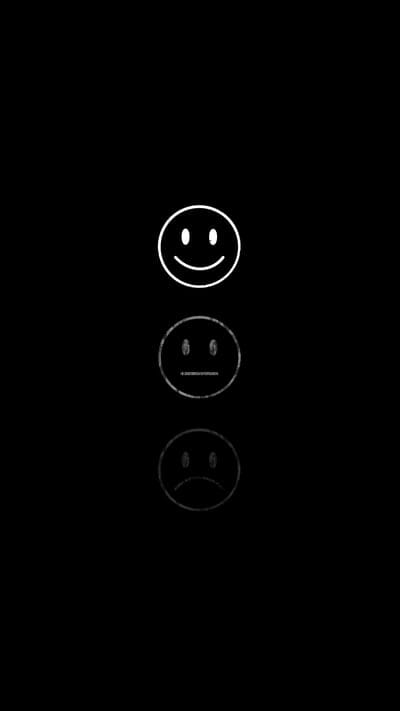 smiley,happy,sad,black