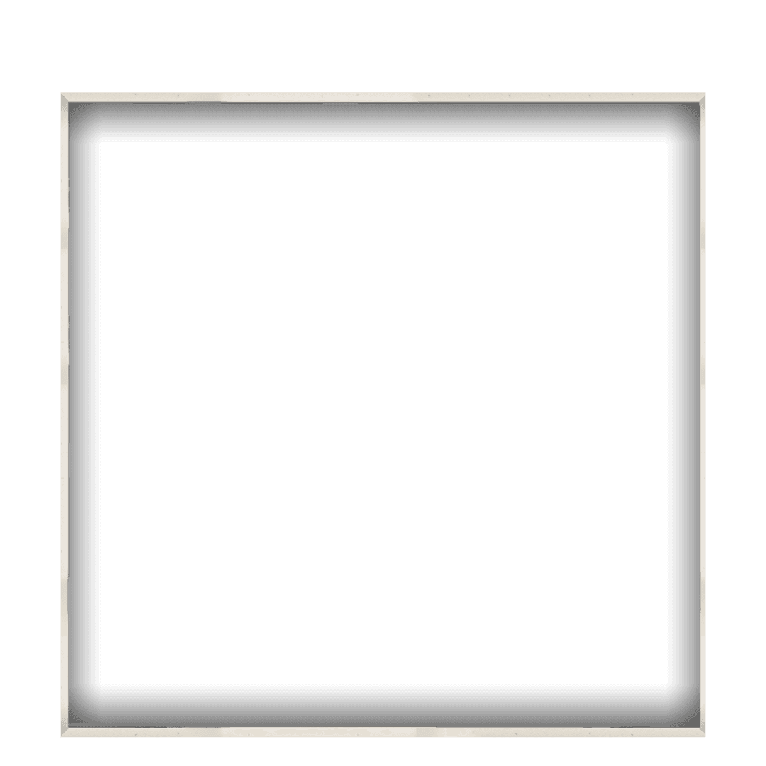 Geometric gold and white frames displayed at a professional Euclidean angle against a transparent background.