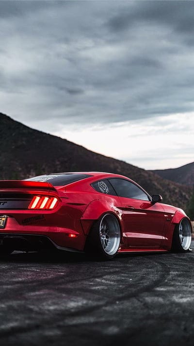 Tuned Mustang, ford, gt, car, hypercar, supercar rich, luxury, red, mobile wallpaper, android wallpaper, iPhone wallpaper, phone wallpaper