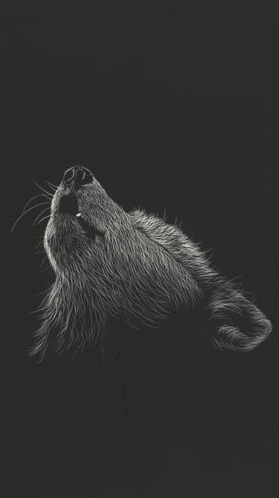 wolf,howl,art,drawing,bw