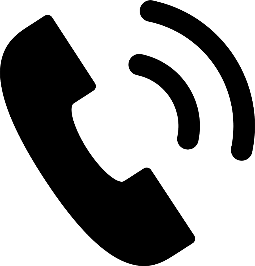 iPhone call icon featuring a white handset inside a glossy green circle against a transparent background.