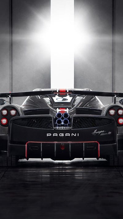 Pagani huyara, black, car, carros, huyara, pagani, turbo, mobile wallpaper, android wallpaper, iPhone wallpaper, phone wallpaper