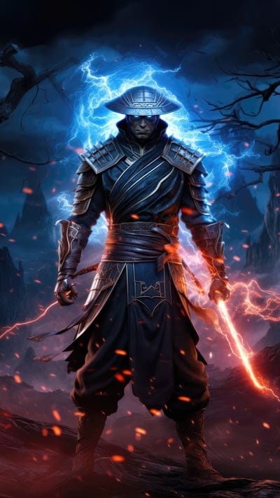 samurai,warrior,armor,lightning,sparks,japan