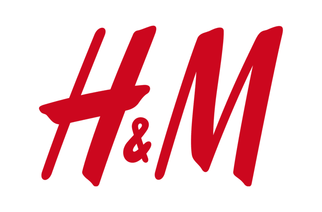 HM logo in bold red font displayed as a flat typographic vector against a clear transparent background layer.