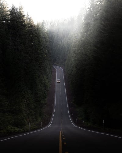 road, car, trees, hill, valley, mobile wallpaper, android wallpaper, iPhone wallpaper, phone wallpaper