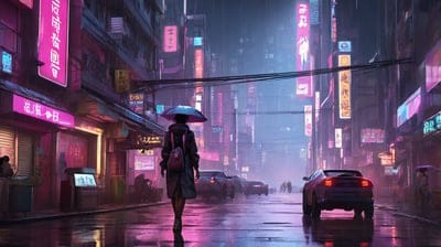 Cool,Dark,City,Neon,Cars,Tokyo,Rain,Ai,art,Wallpapwer,Beautiful