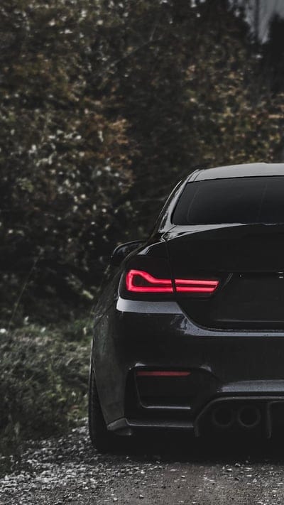BMW M4, black, car, coupe, f82, rear view, tail light, tuning, vehicle, mobile wallpaper, android wallpaper, iPhone wallpaper, phone wallpaper