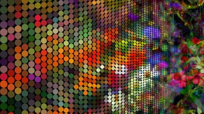 pixels,circles,colorful,generative art