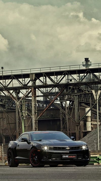 Chevrolet Camaro, black, car, muscle, mobile wallpaper, android wallpaper, iPhone wallpaper, phone wallpaper