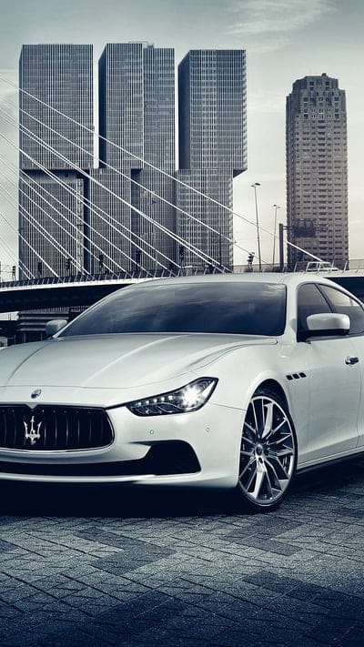 Maserati Ghibli car, ghibli, luxury, maserati, sedan, vehicle, white, mobile wallpaper, android wallpaper, iPhone wallpaper, phone wallpaper