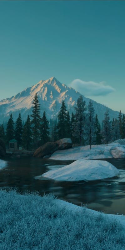 mountains, winter, snow, nature, serene, outdoor, peaceful, beautiful, natural beauty, tranquil, picturesque, landscape, cold, ice, forest, river, blue, ethereal, majestic, scenic, frosted, wilderness