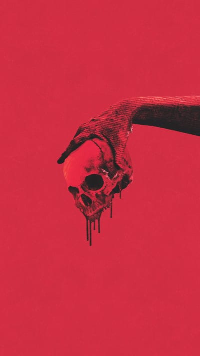Skull Red GETSLOWER, minimal, raven, movie, crow, prey, queen