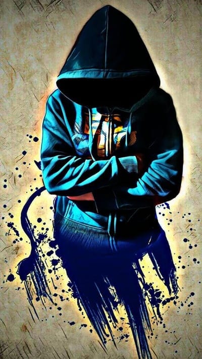 hoodedboy,inkpaint,clipart,boy,attitude