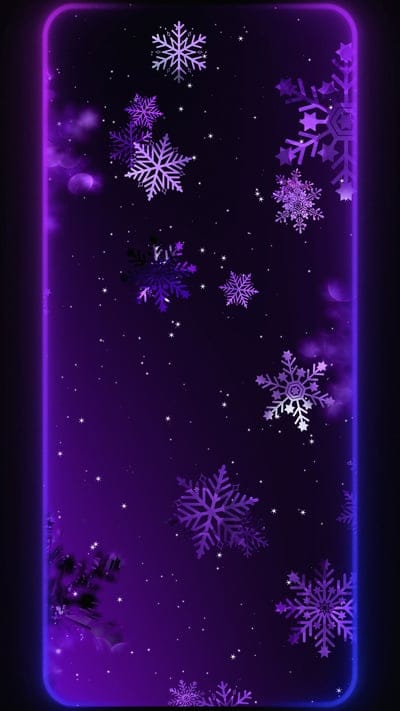 snowflakes,neon,frame,new year,christmas,purple,framewlc