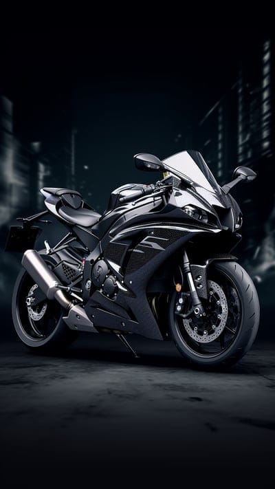 yamaha yzf r6,yamaha,motorcycle,bike,black,buildings,blur