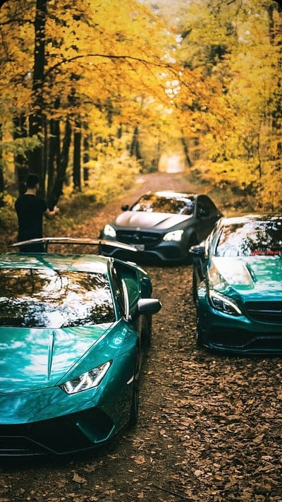 Supercar Shoot, lamborghini, huracan, mercedes, amg, car, sports, autumn, new, mobile wallpaper, android wallpaper, iPhone wallpaper, phone wallpaper