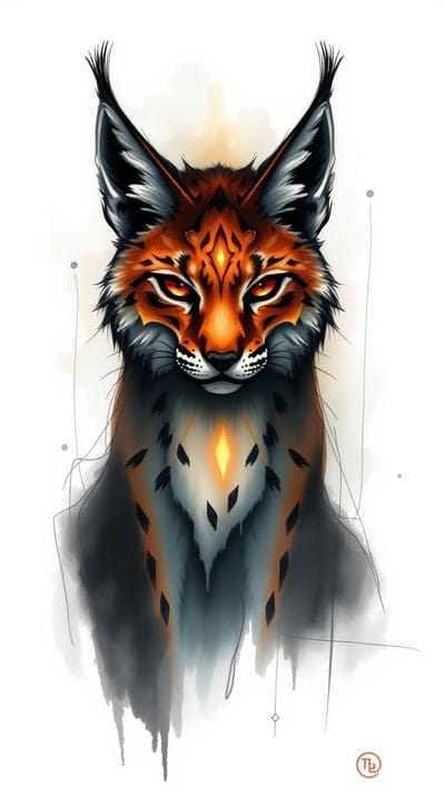 Lynx,Sketch,Hand Drawn,Color Sketch,Hd Backgrounds,Hd Wallpapers,4k wallpapers,8k wallpapers,High Quality,Hand Made,Animal,Mighty,Majestic,Spirit