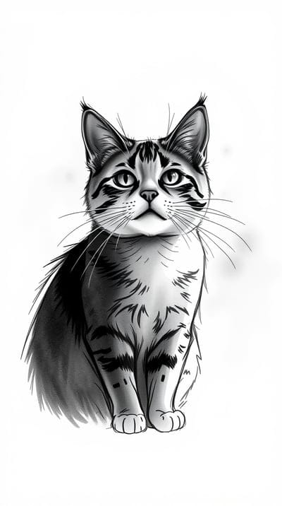 Cat,Sketch,8k wallpaper,4k wallpaper,Hd Backgrounds,Hq Wallpaper,Nature,Wallpaper,Nature Wallpaper