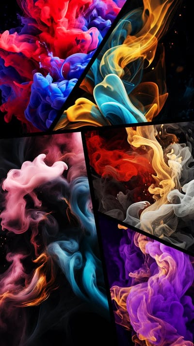 ink,smoke,abstraction,collage