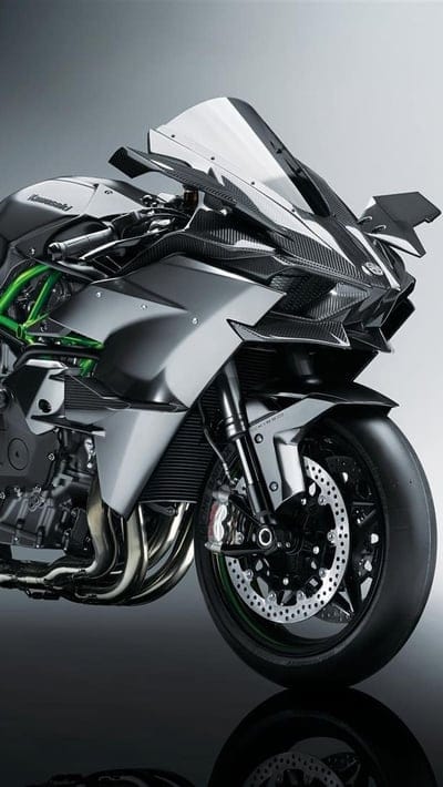 Kawasaki Ninja H2r, Foggy Background, front look, bike, parked, mobile wallpaper, android wallpaper, iPhone wallpaper, phone wallpaper
