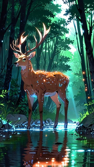 Anime,Anime Wallpaper,Wallpaper,8k Wallpaper,4k Wallpaper,Vibrant,Cool,Hd backgrounds,Hq Backgrounds,Deer,Nature