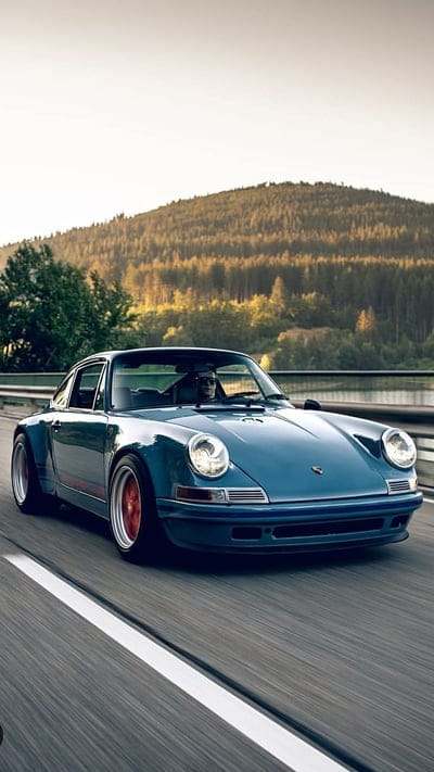 Classic Blue Porsche, america, blue classic, car, porsche, road, sports, mobile wallpaper, android wallpaper, iPhone wallpaper, phone wallpaper