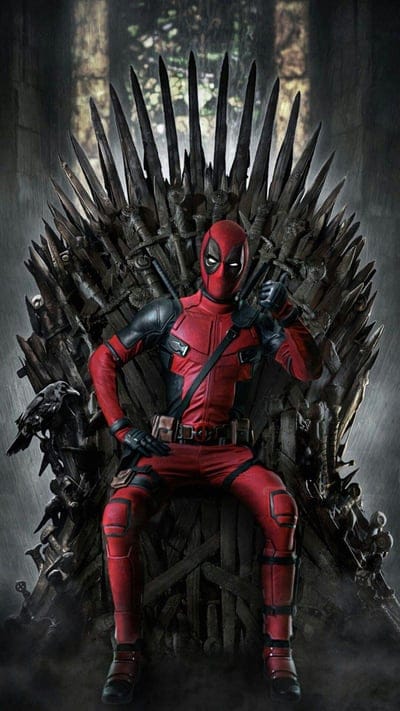 Deadpool, hero, movie, sitting, super