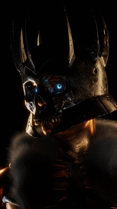 eredin 4,dark,elven,eredin,fantasy,gold,knight,skull,skulls,the witcher, witcher