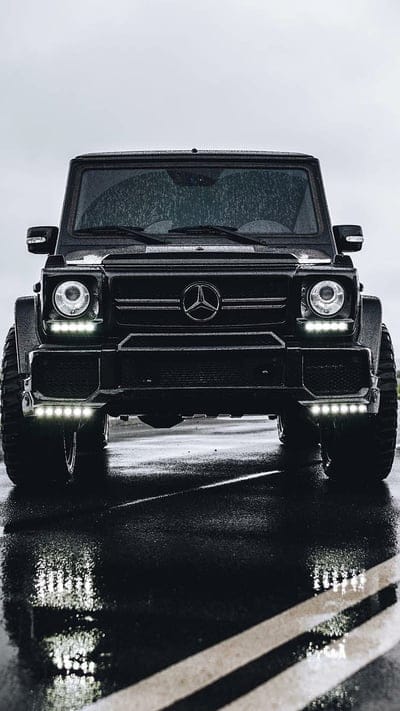 German War Machine, mercedes, merc, g wagon, black, car, suv, germany, mobile wallpaper, android wallpaper, iPhone wallpaper, phone wallpaper