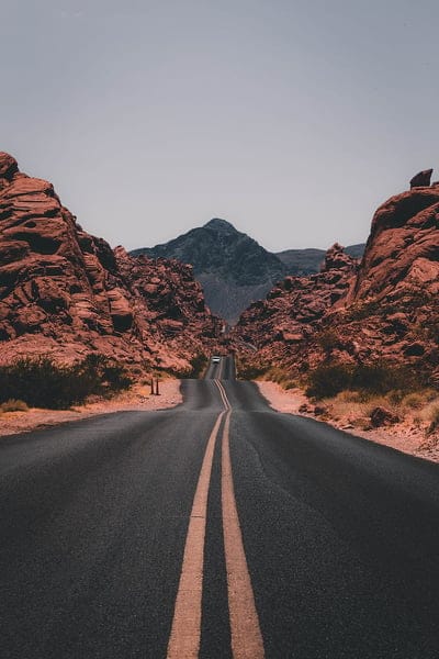 landscape, rocks, road, car, plants, USA, cliff, valley, mobile wallpaper, android wallpaper, iPhone wallpaper, phone wallpaper