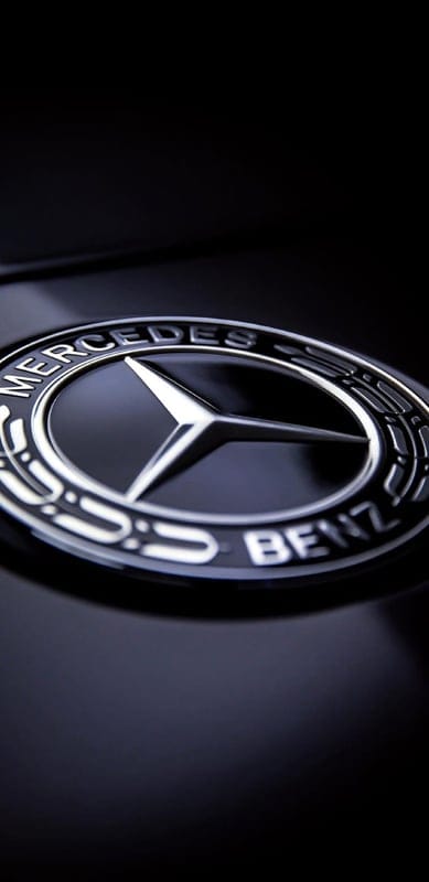Mercedes Benz logo, amg, black, car luxury, premium, sport, mobile wallpaper, android wallpaper, iPhone wallpaper, phone wallpaper