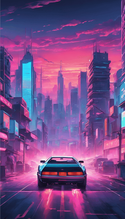 car,buildings,wires,comics,sepia