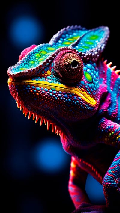 chameleon,lizard,macro,colorful