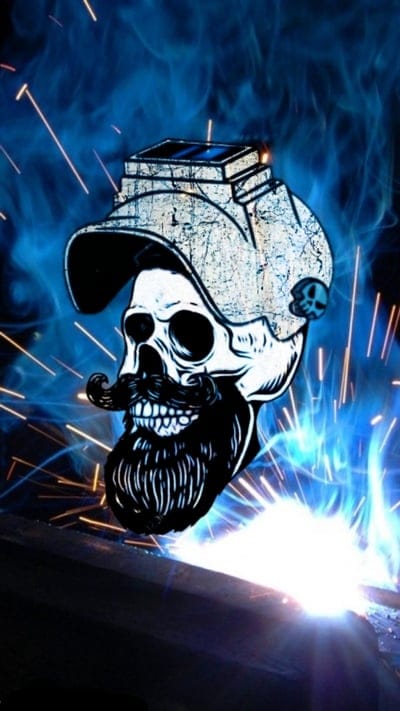 welder scull,ElectricJAC,ark,blue collar,construction,iron,skull,steel,structural, welding
