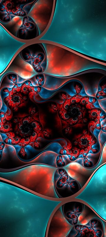 abstraction,fractal,red,blue