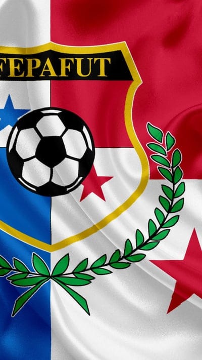 Panama national football team, logo, emblem, flag of Panama, Football Federation, the World Cup, football, silk texture
