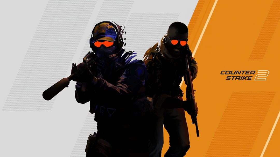 Counter Strike 2 gaming wallpaper showing a soldier in tactical gear within an industrial combat setting.