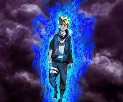 boruto,,momoshiki,borushiki,naruto,anime,blue flames