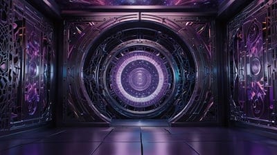 Portal,Purple,Steel,Metal,Art,Wallpaper,Ai Art,Ai Wallpaper,Desktop Wallpaper,Artwork,Cool