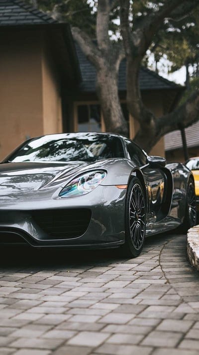 Porsche 918, car, hypercar, silver, supercar, mobile wallpaper, android wallpaper, iPhone wallpaper, phone wallpaper