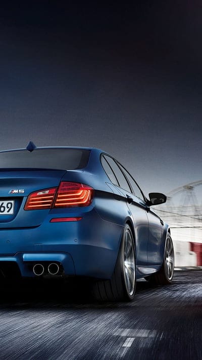 BMW M5 bmw, car, f10, luxury, m power, m5, rear view, sedan, vehicle, mobile wallpaper, android wallpaper, iPhone wallpaper, phone wallpaper