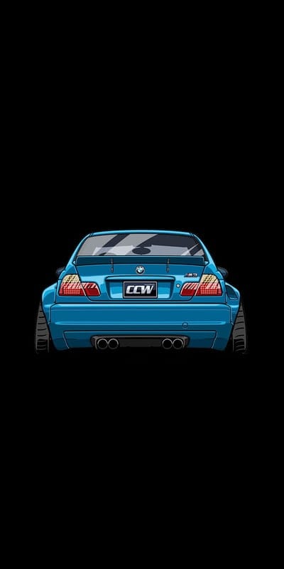 Bmw E46 M3 Blue, amoled, black, car, dark, mobile wallpaper, android wallpaper, iPhone wallpaper, phone wallpaper