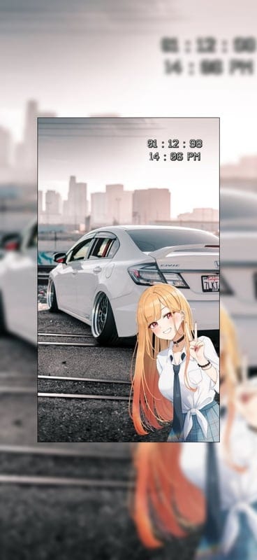 girl,anime,marin kitagawa,car